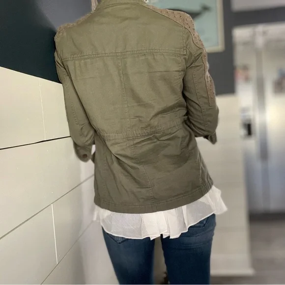 Military Jacket with Eyelet detail small - Picture 5 of 13